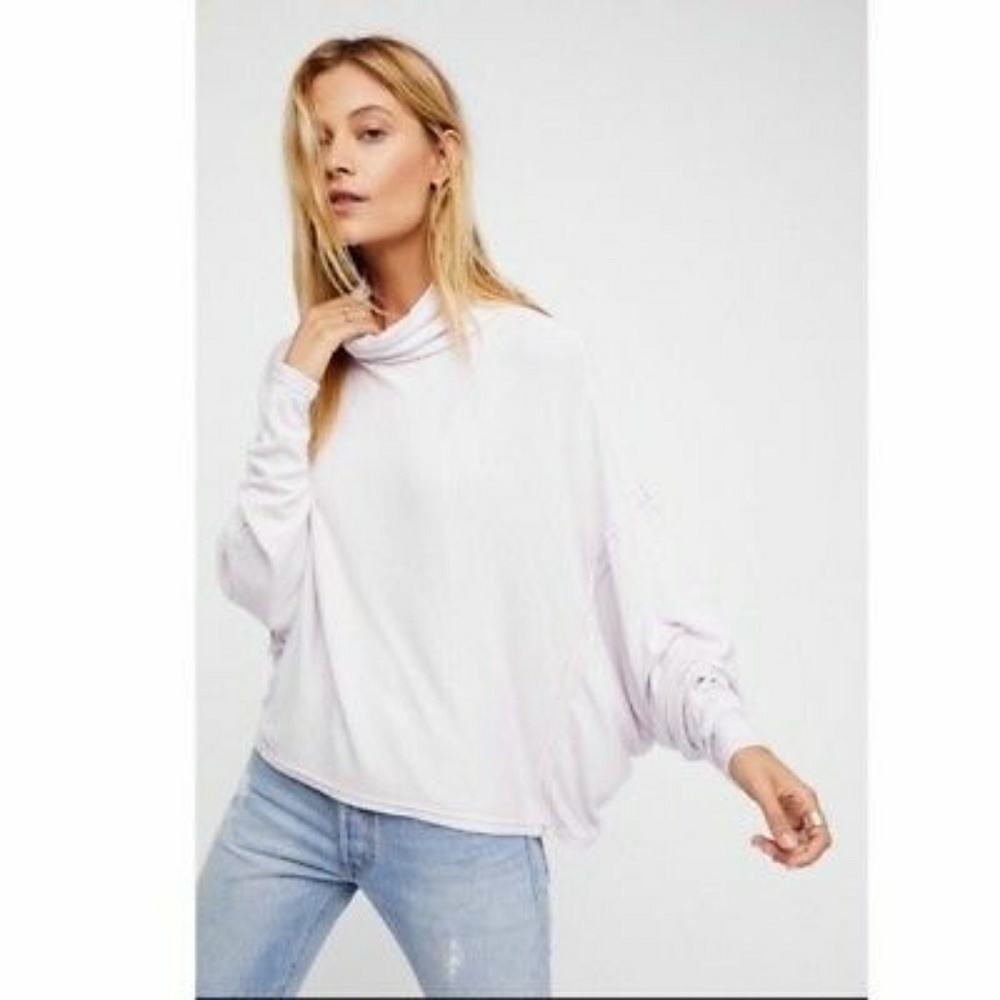 Free People Alameda Terry Turtleneck Top